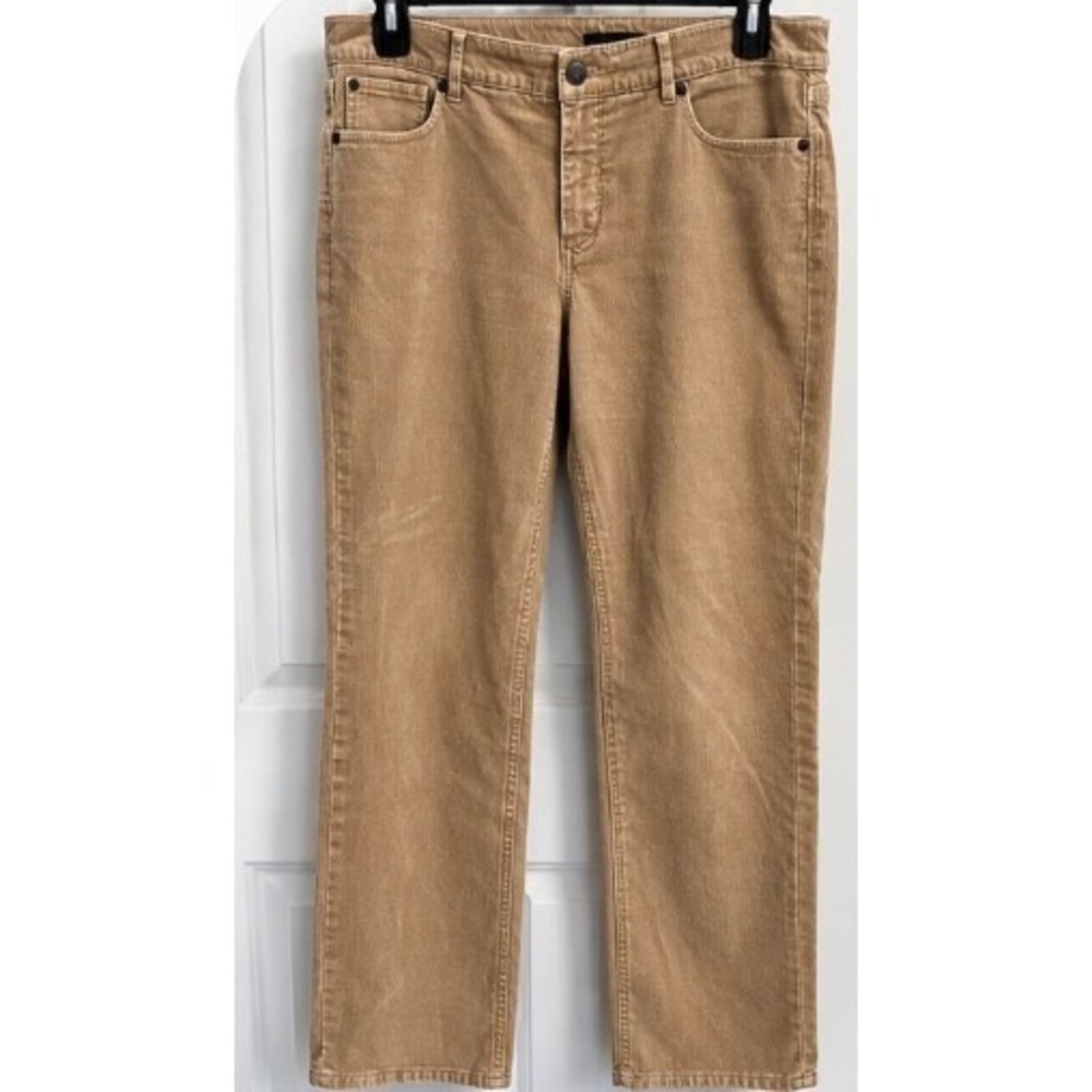 Talbots Flawless Five-Pocket Corduroy Pants Tan Straight Leg Women 8